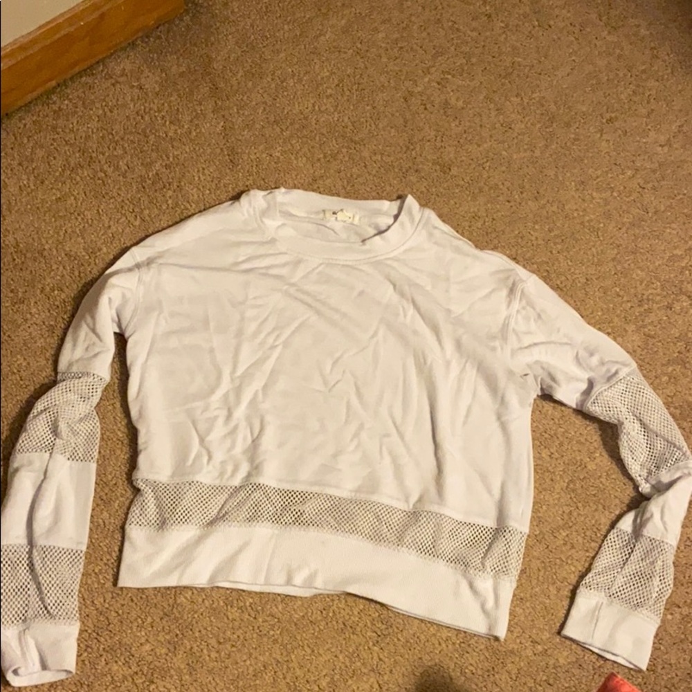 White garage sweatshirt
